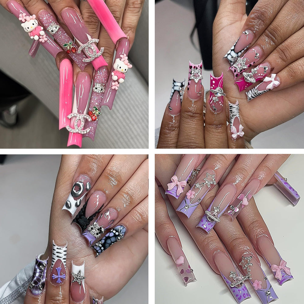 TemBelle cross butterfly planet charms for unique, eye-catching nail designs.