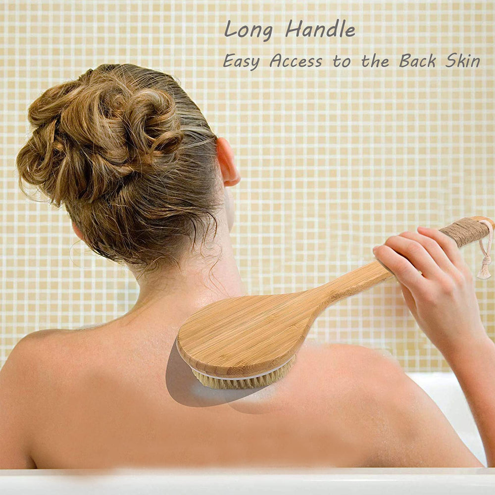 TEMEAYE cepillo de mano oval para drenaje linfático y uso ergonómico.