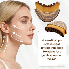 Temebr Lymphatic Contour Face Brush enhances serums' absorption.