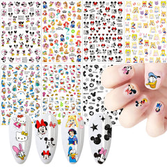 Temote cartoon nail stickers closeup showing 3D designs for easy at home nails