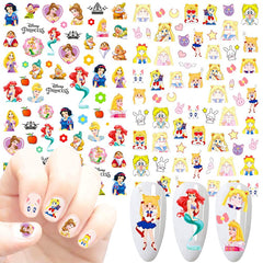 Temote cartoon nail stickers packaging image highlighting seven-sheet set