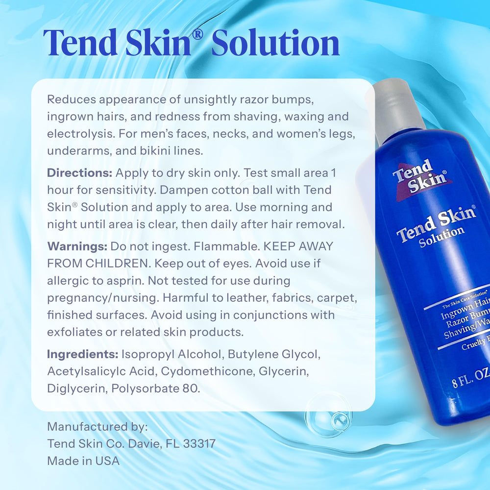 Tend Skin cruelty-free logo highlighted on packaging.