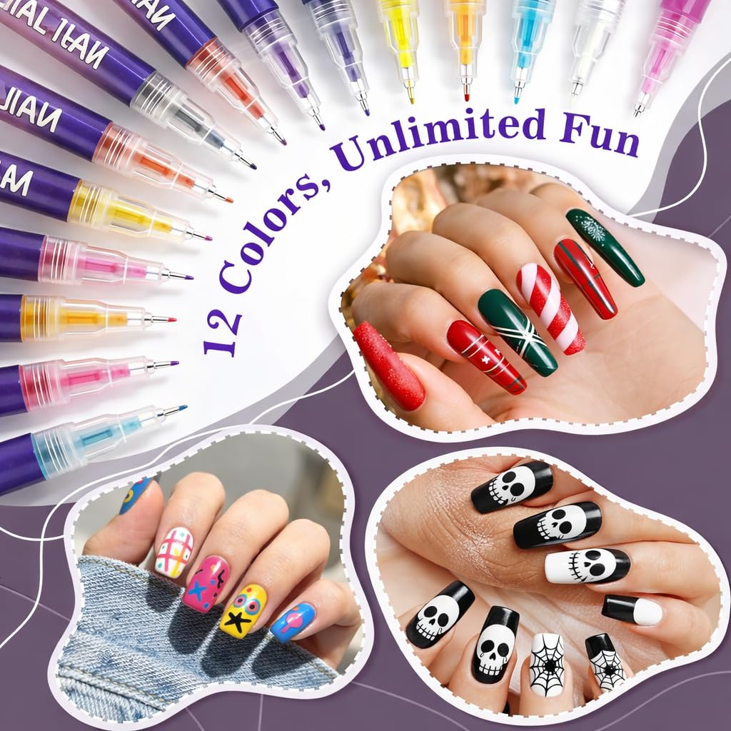 Tenneshe professional salon nail art markers for quick-dry designs