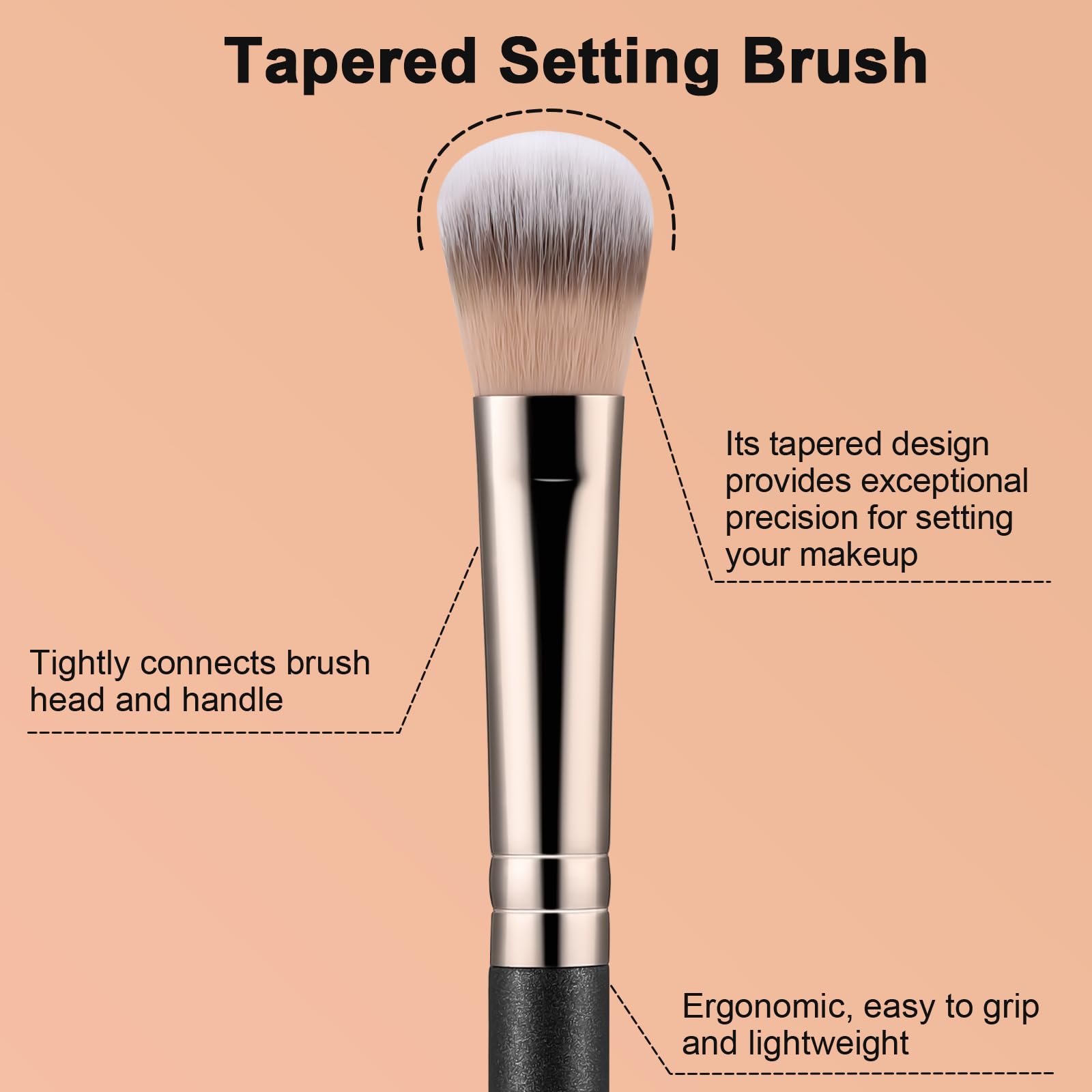 TEOYALL Tapered Brush for bronzer and blush, delivering natural, buildable color.