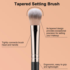 TEOYALL Tapered Brush for bronzer and blush, delivering natural, buildable color.
