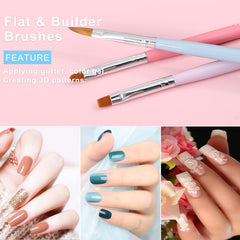 TEOYALL double ended nail brush 1 for versatile lining and filling