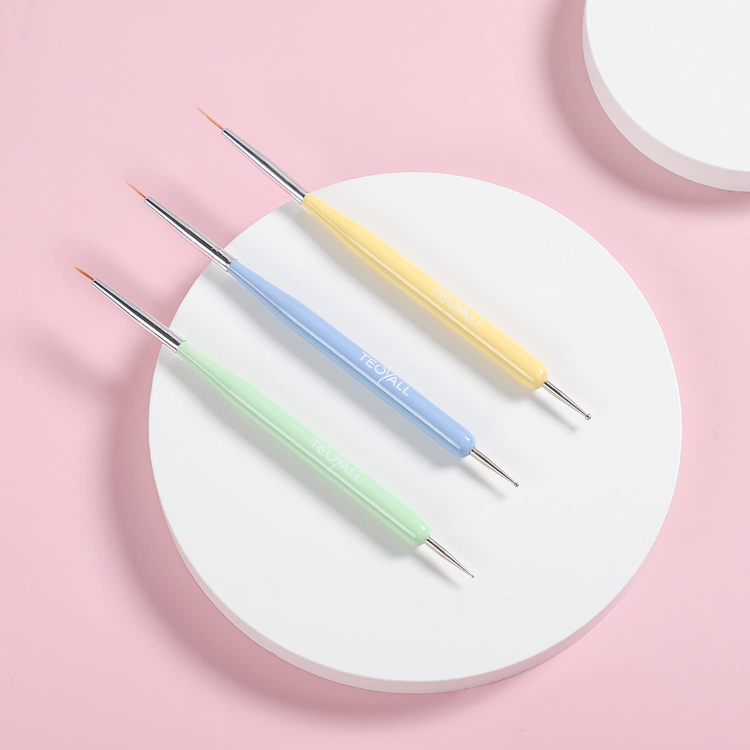 TEOYALL double ended nail brush 2 for shading and outlining details