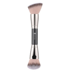 TEOYALL dual-ended brush with flat angled head for precise foundation application