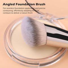 TEOYALL dual-ended brush with small curved head for precise concealer placement.