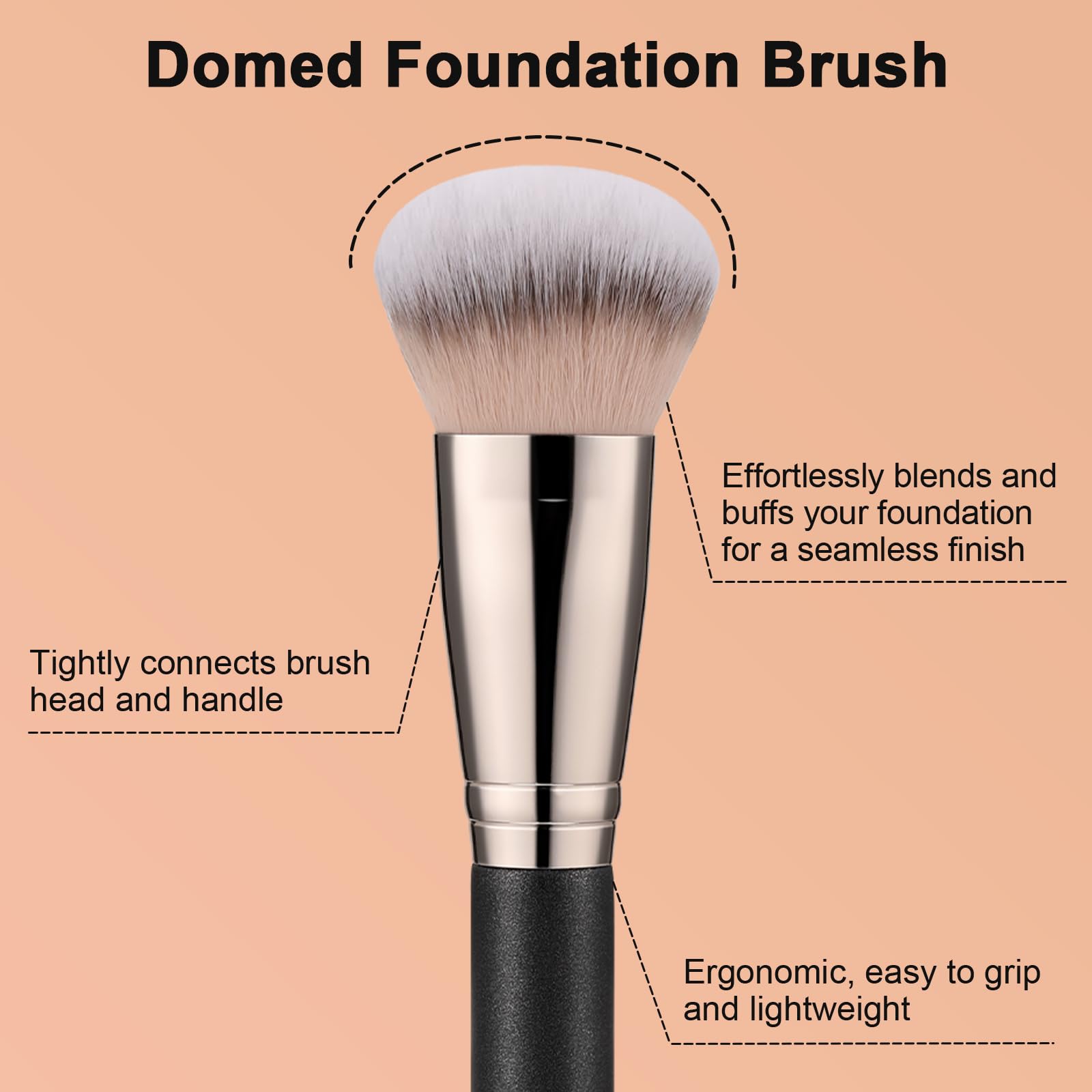 TEOYALL Ergonomic Handle provides a secure grip for precise makeup application.