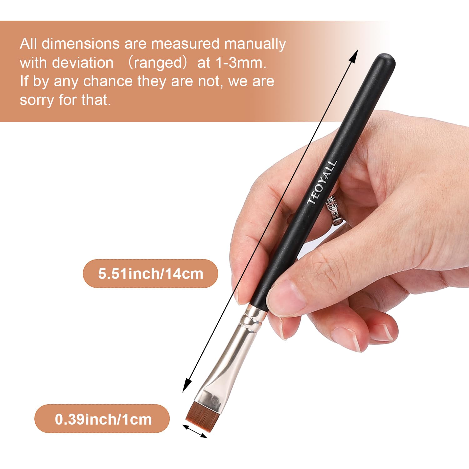 TEOYALL ergonomic wooden-handle brush with comfortable grip and elegant design.