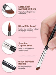 TEOYALL flat eyeliner brush defines lids with smooth, even application.