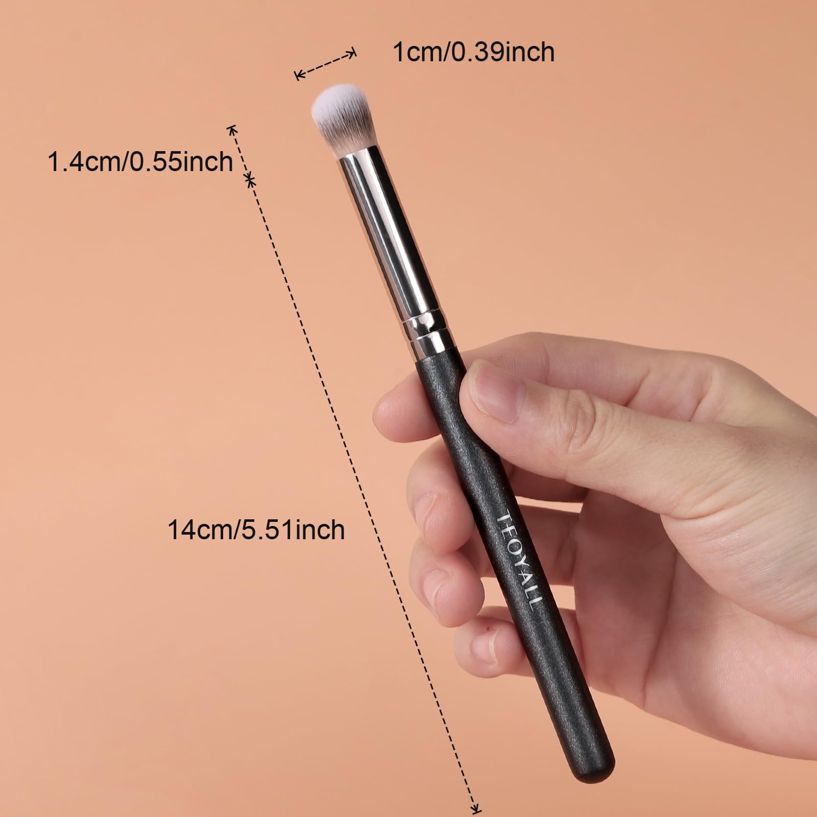 TEOYALL metal ferrule provides durability and prevents bristle shedding.