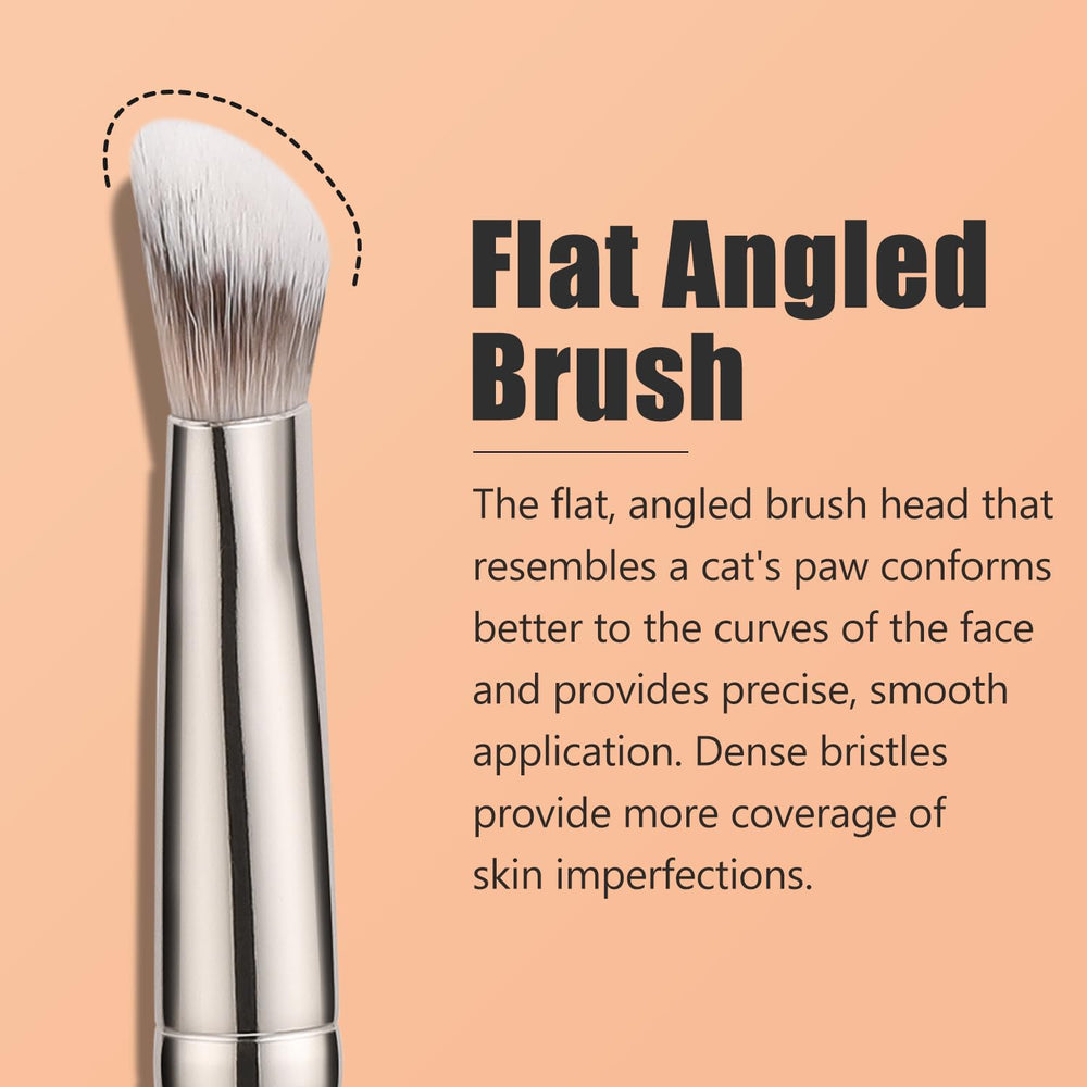 TEOYALL flat angled brush helps seamless blending for flawless under-eye makeup.