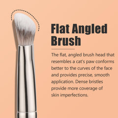 TEOYALL flat angled brush helps seamless blending for flawless under-eye makeup.