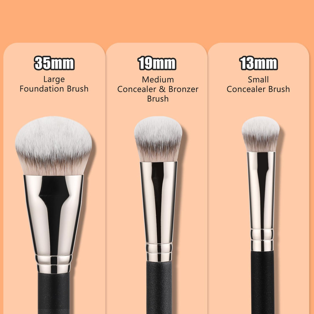 TEOYALL flat angled bronzer brush for even definition and contouring