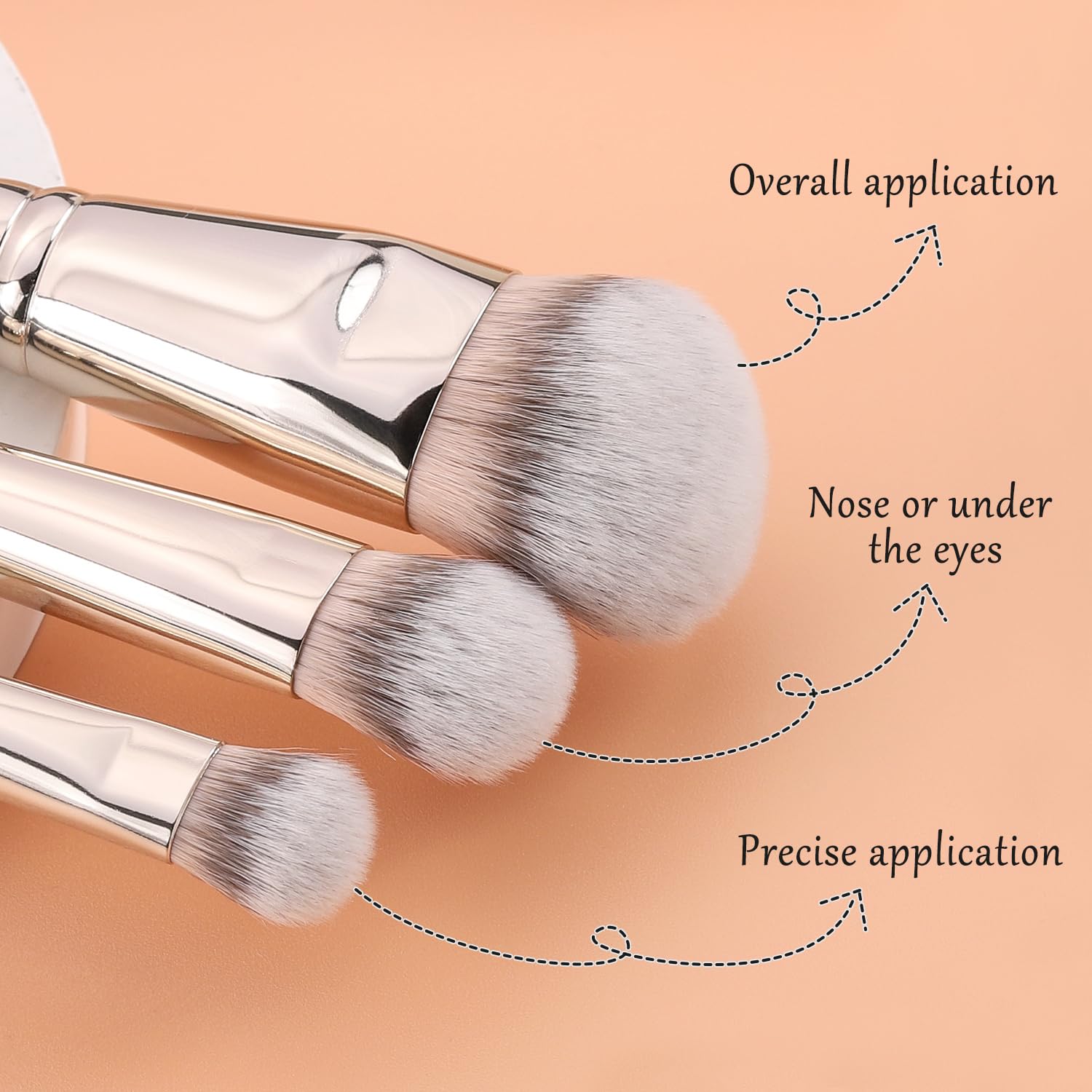 TEOYALL flat angled concealer brush enables precise concealment and blending