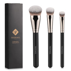 TEOYALL flat angled foundation brush for precise coverage and a smooth base