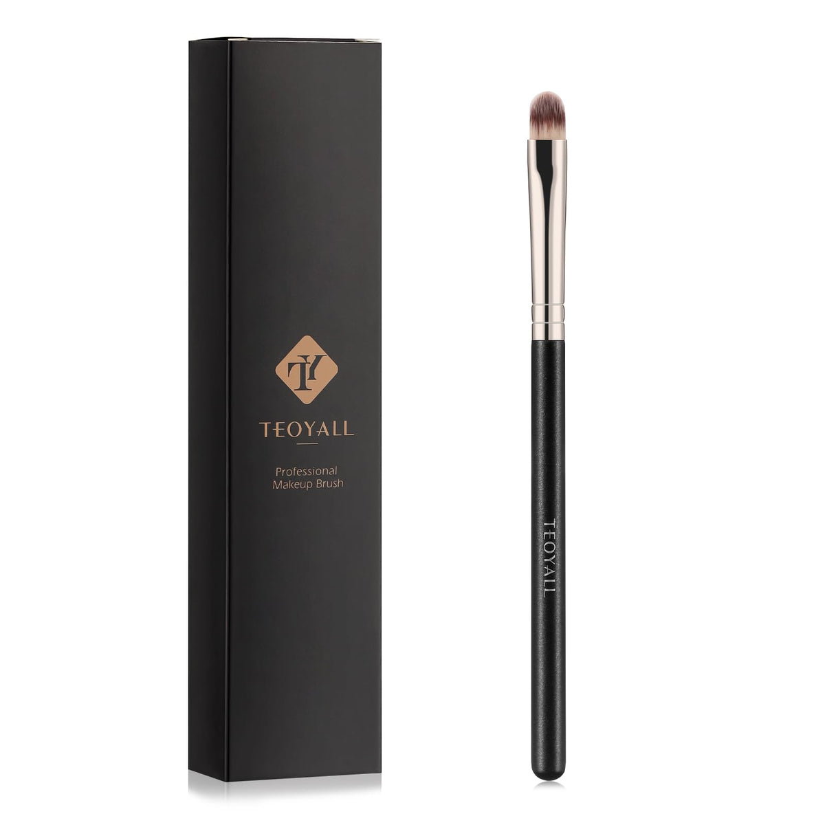 TEOYALL flat rounded concealer brush for precise coverage and seamless blending.