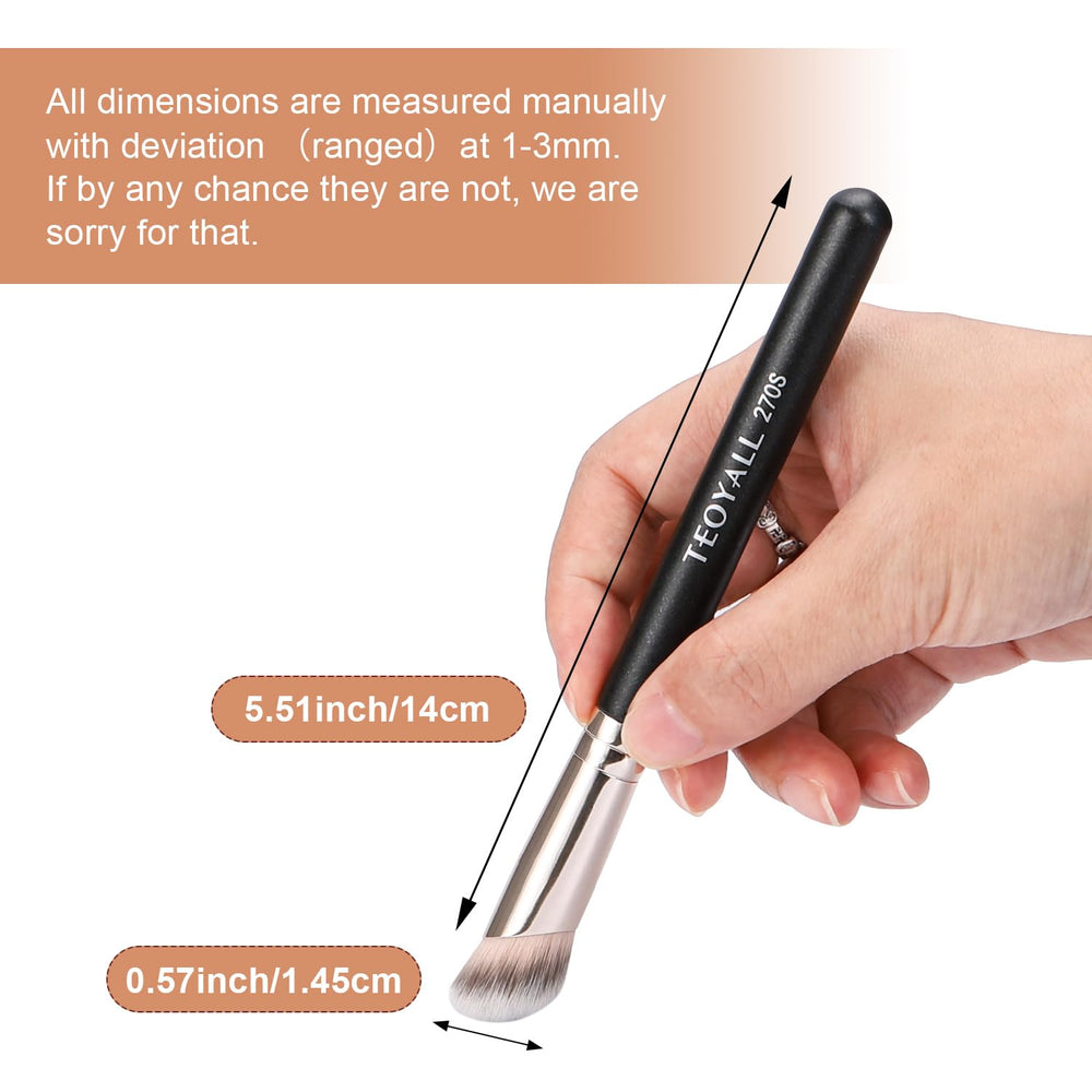 TEOYALL setting brush used to apply powder for a seamless finish.