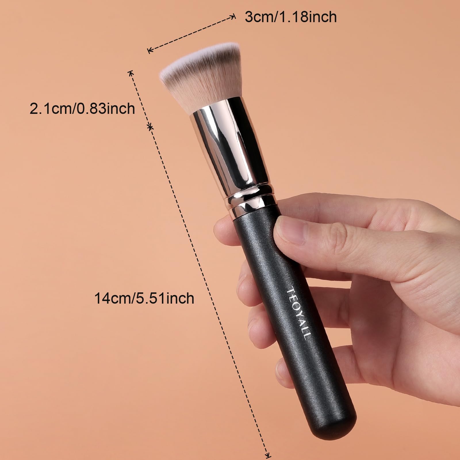 TEOYALL Kabuki brush easy cleaning for quick maintenance.