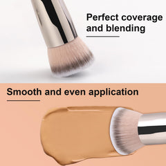 TEOYALL Kabuki brush secure ferrule prevents bristle shedding during use.