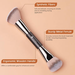 TEOYALL sturdy metal ferrule prevents bristle shedding during use