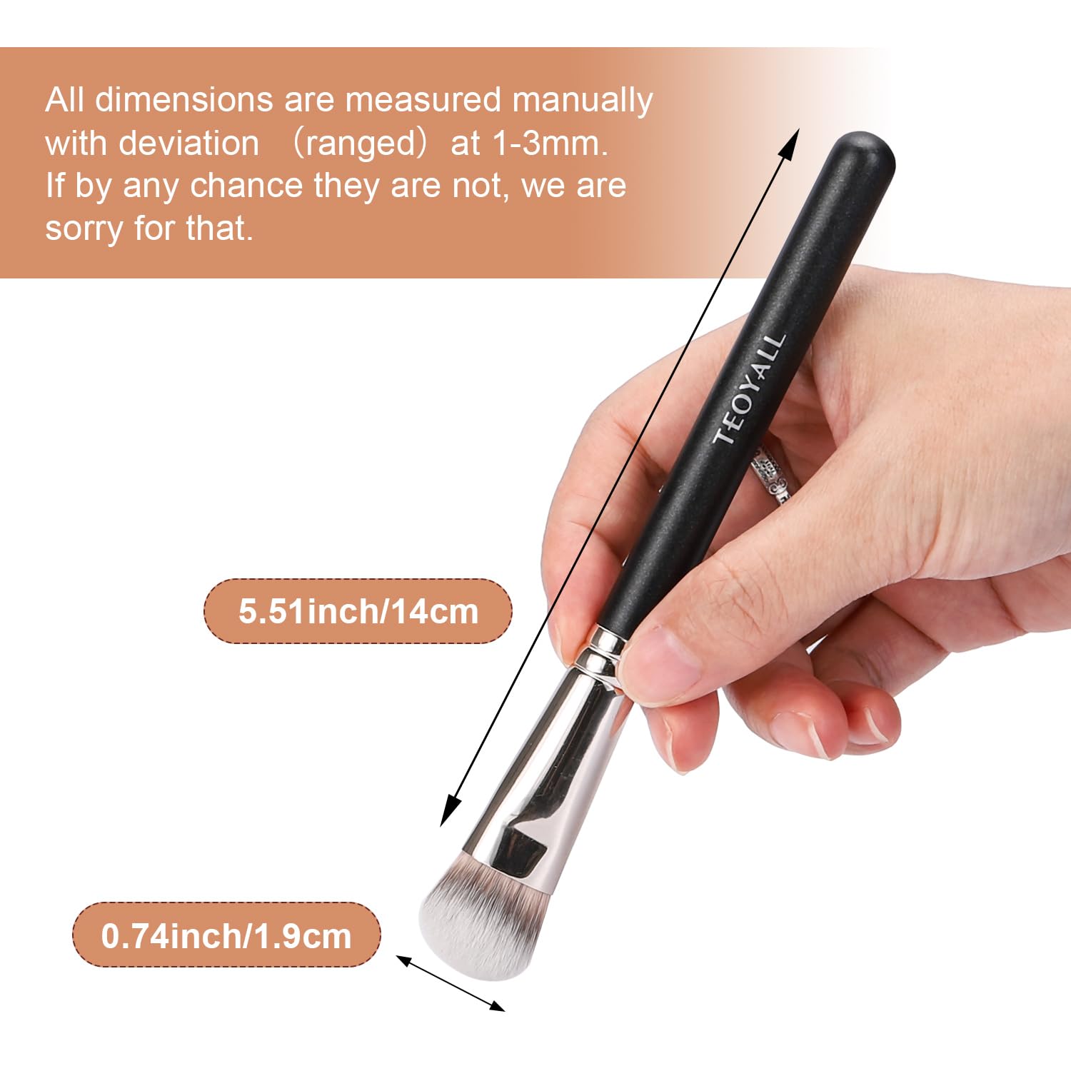 TEOYALL multi-purpose brush excels with liquids, creams, and powders for versatile sculpting.