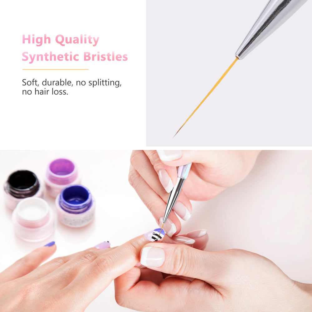 TEOYALL nail art liner brush bristle detail for precision.