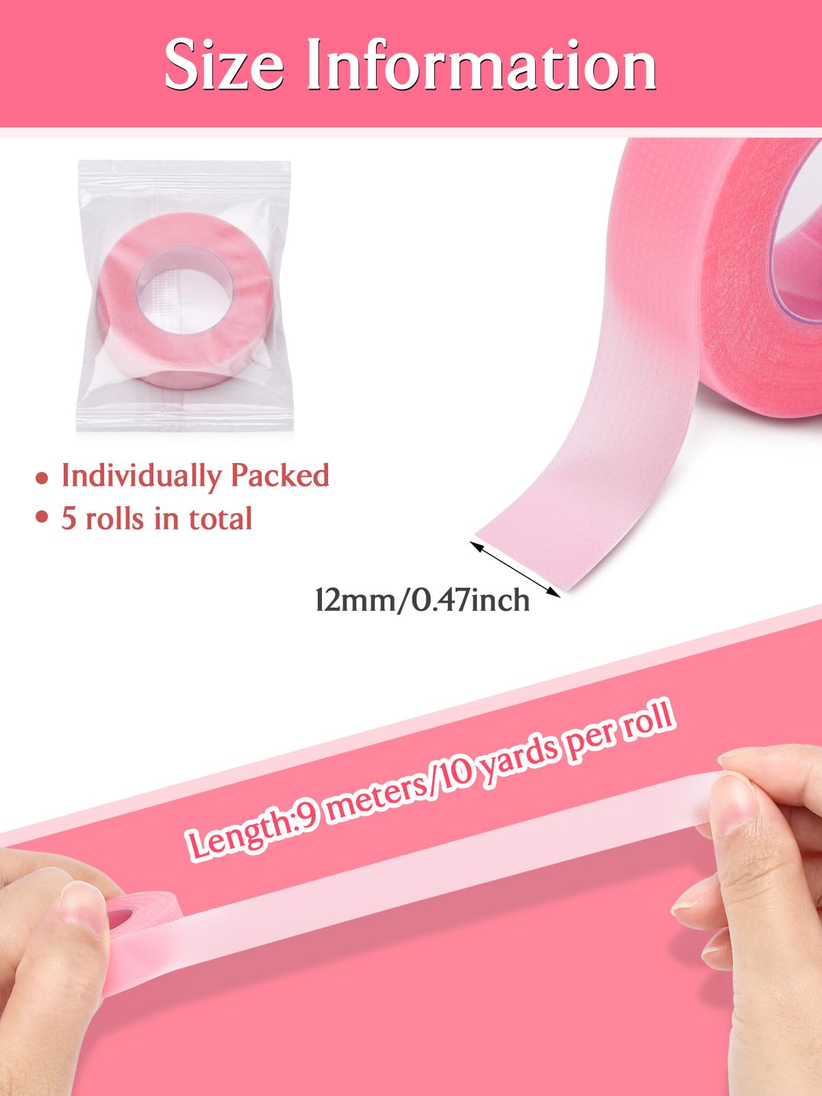 TEOYALL PE Lash Tapes easy tear-to-length for quick, precise application.