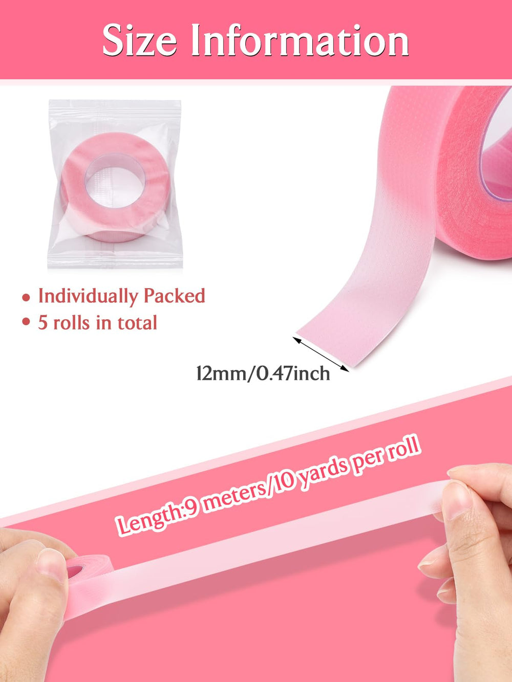 TEOYALL PE Lash Tapes easy tear-to-length for quick, precise application.