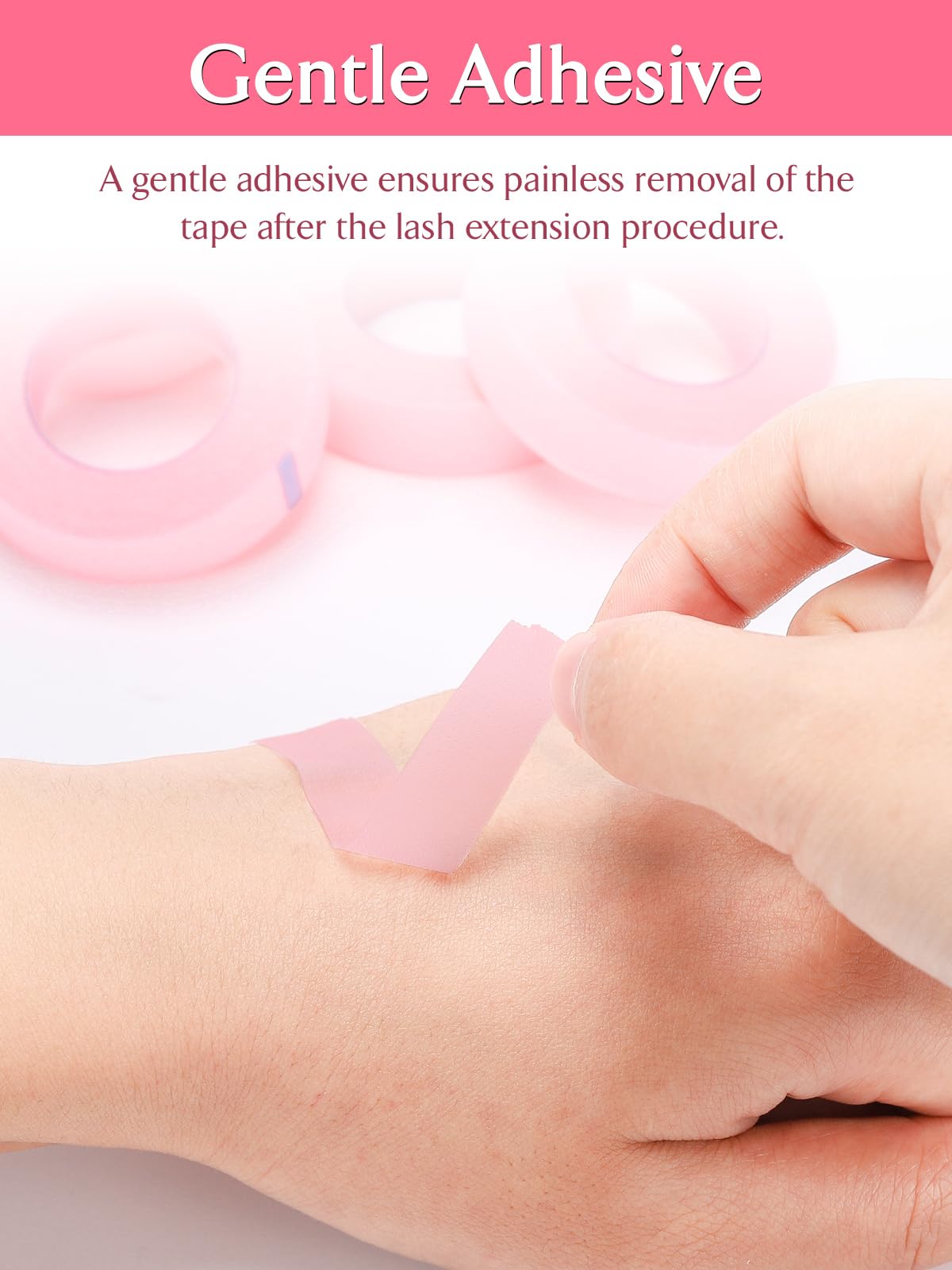 TEOYALL PE Lash Tapes gentle adhesive keeps lower lashes in place without damage.