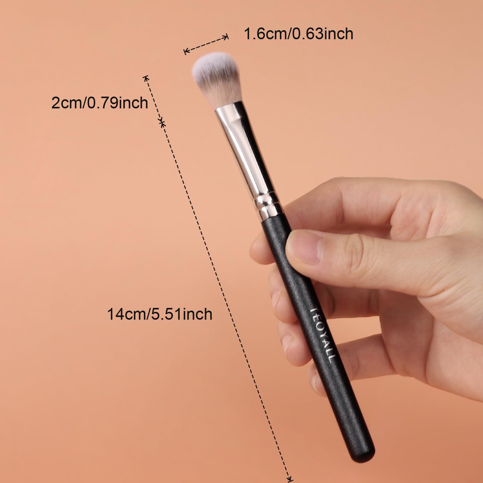 TEOYALL Brush with secure metal ferrule ensures durability and no shedding.