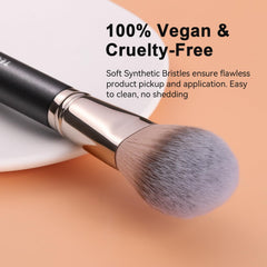 TEOYALL Setting Powder Brush ergonomic handle enables comfortable, precise application.