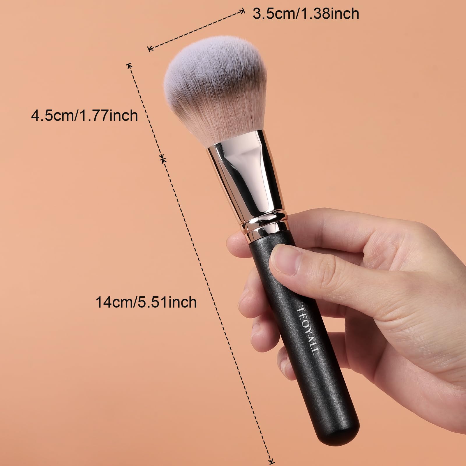TEOYALL Setting Powder Brush easy-clean design simplifies maintenance.
