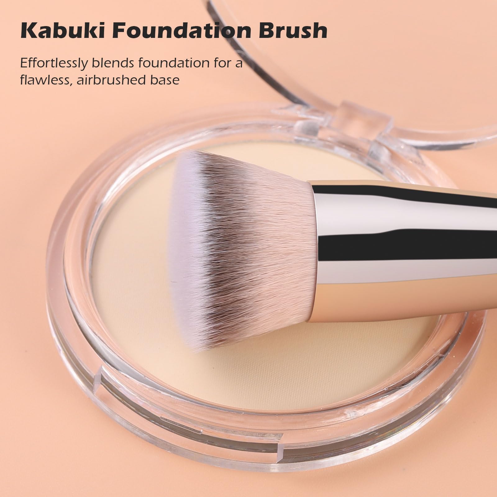 TEOYALL dense synthetic bristles ensure smooth, brush-mark-free product application.