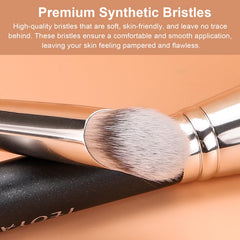 TEOYALL synthetic fibers soft brush delivers smooth, gentle application for liquid, cream, and powder.