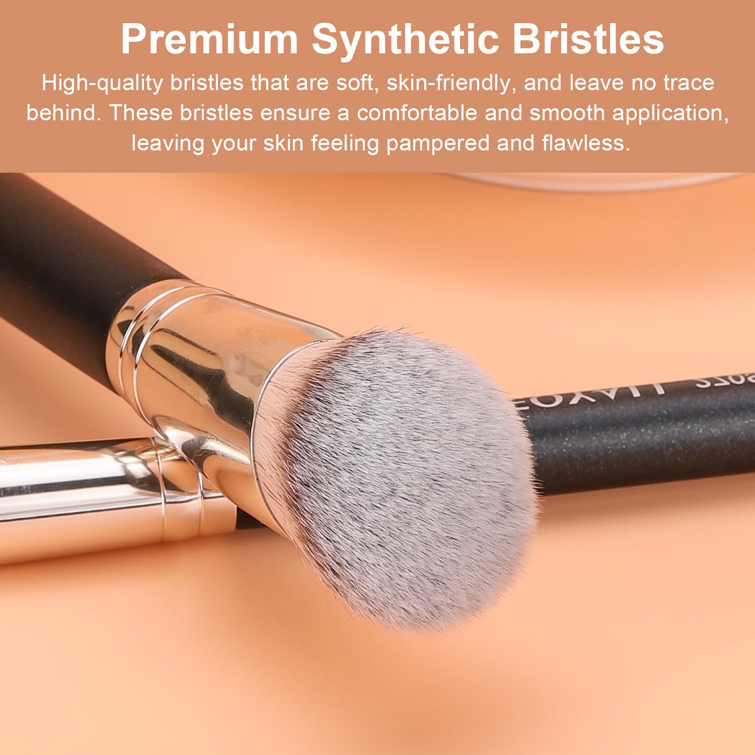 TEOYALL synthetic kabuki brush dense bristles for smooth concealing