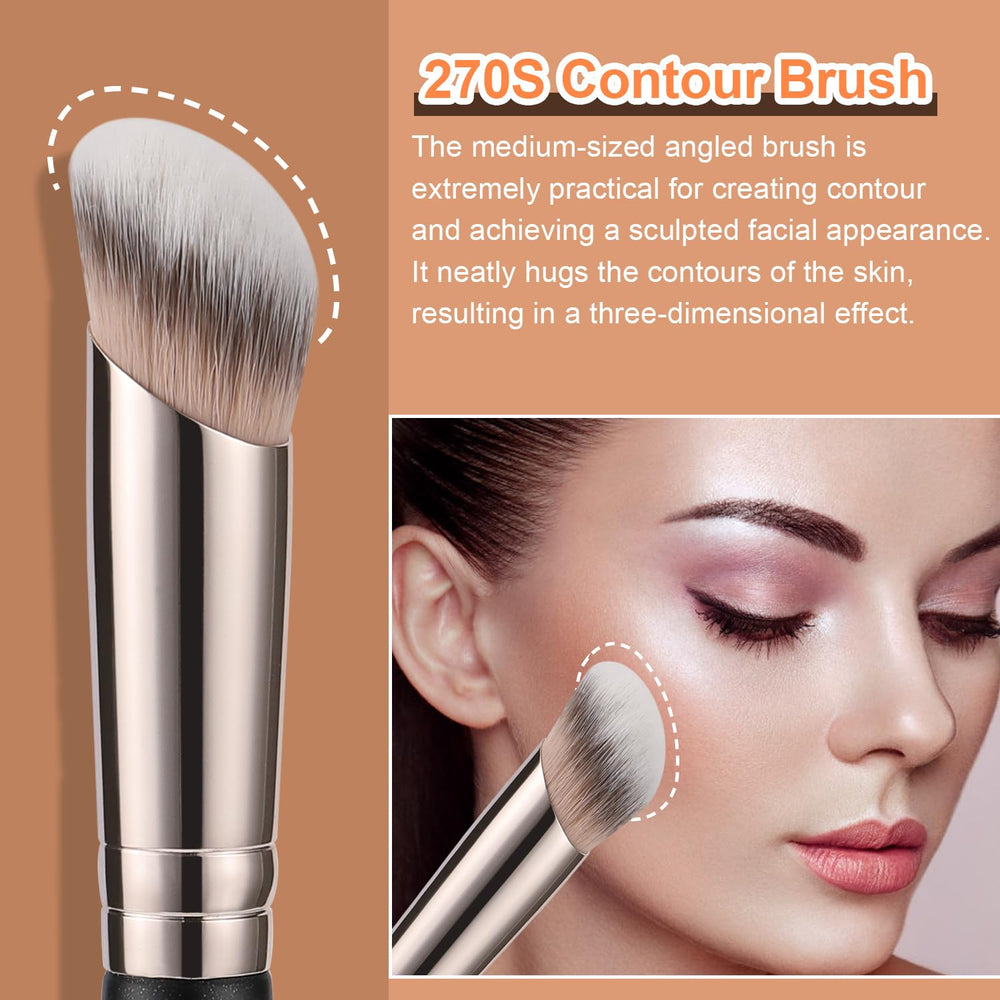 TEOYALL synthetic kabuki brush with soft fibers for seamless blending