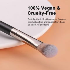 TEOYALL Under-Eye Setting Brush with tapered tip for accurate, controlled powder application.
