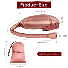 TEPENAR long hose attachment provides flexible heat distribution for even conditioning.