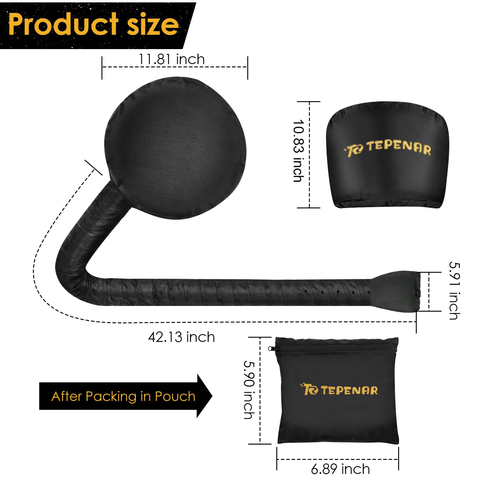TEPENAR bonnet hood with ventilation holes for even heat distribution