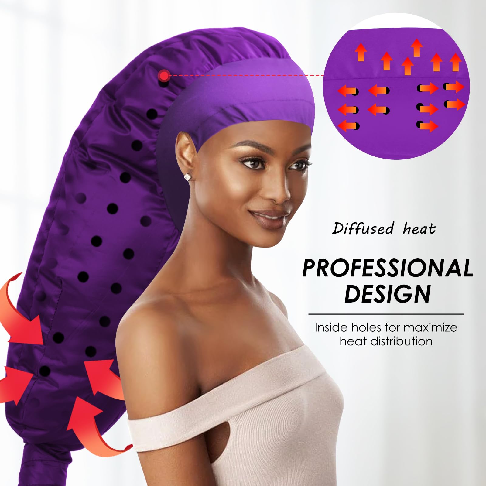 TEPENAR handsfree drying design allows multitasking during styling.
