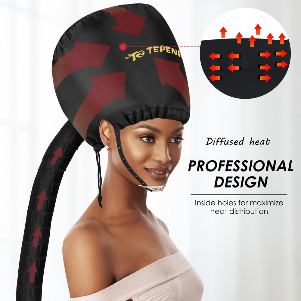 TEPENAR travel bag with bonnet dryer attachment for easy packing