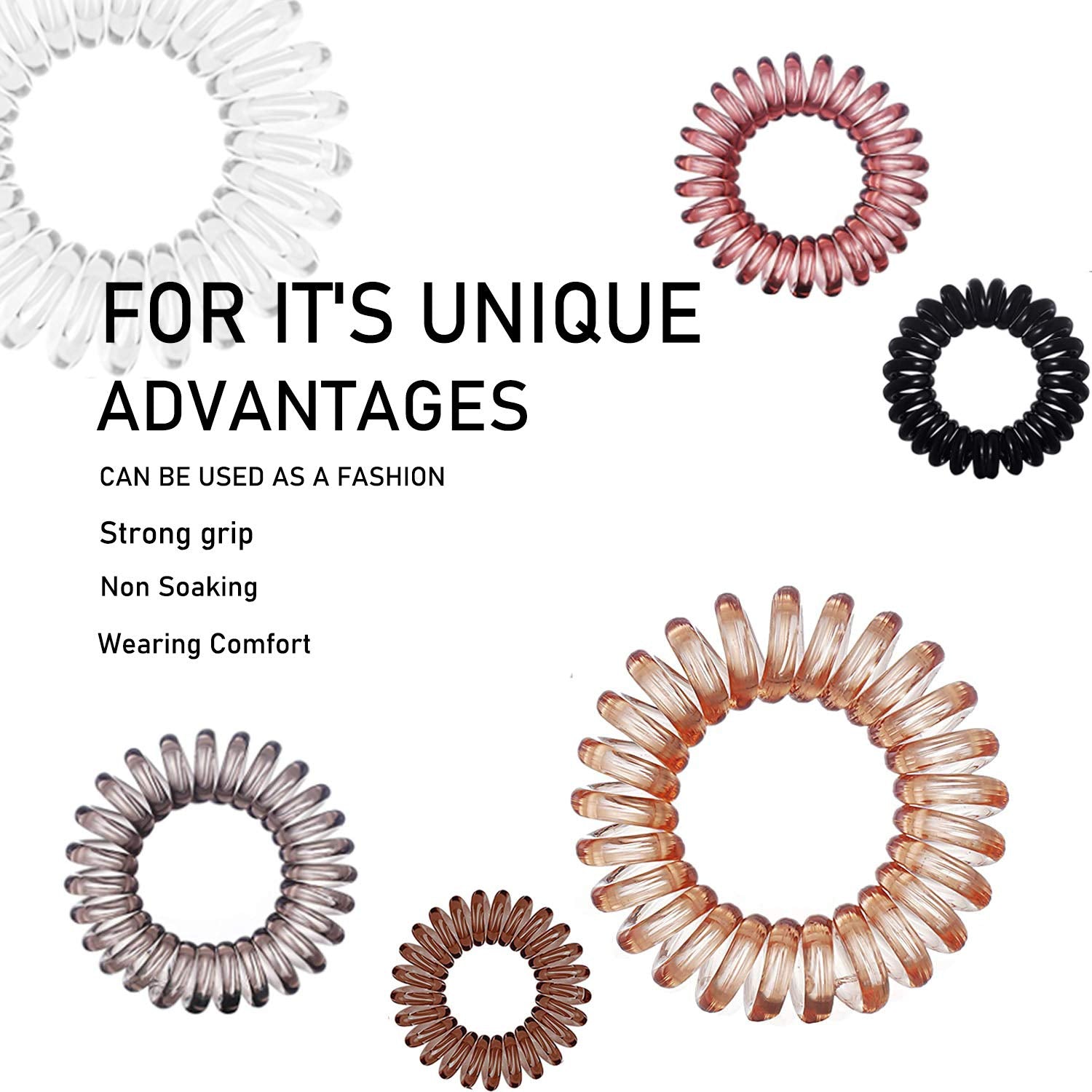 Teqifu daily-use hair ties suitable for work, yoga, travel, and casual wear