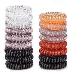 Teqifu spiral hair ties in multicolor pack with gentle hold and minimal snagging