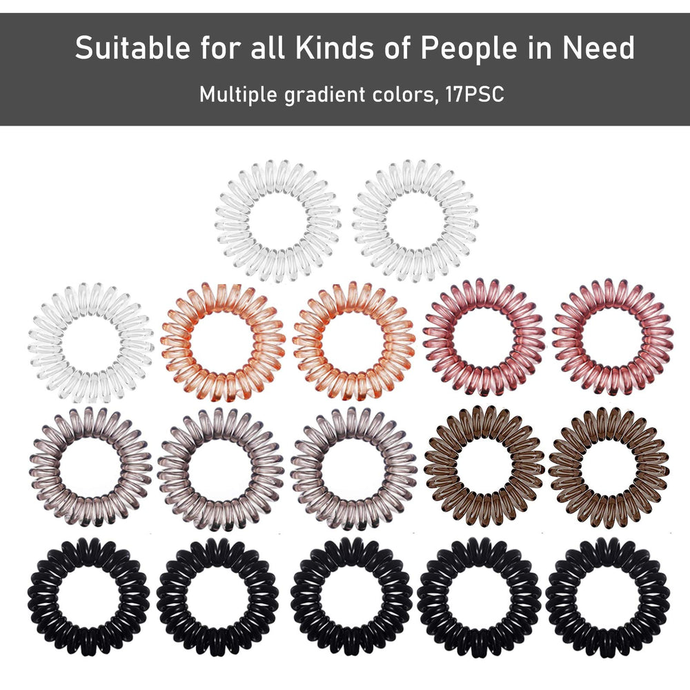 Teqifu soft durable spiral ties for thick or thin hair