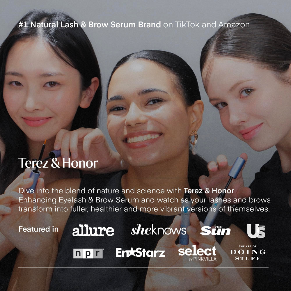 Terez & Honor eyebrows closeup highlighting brow conditioning effect.