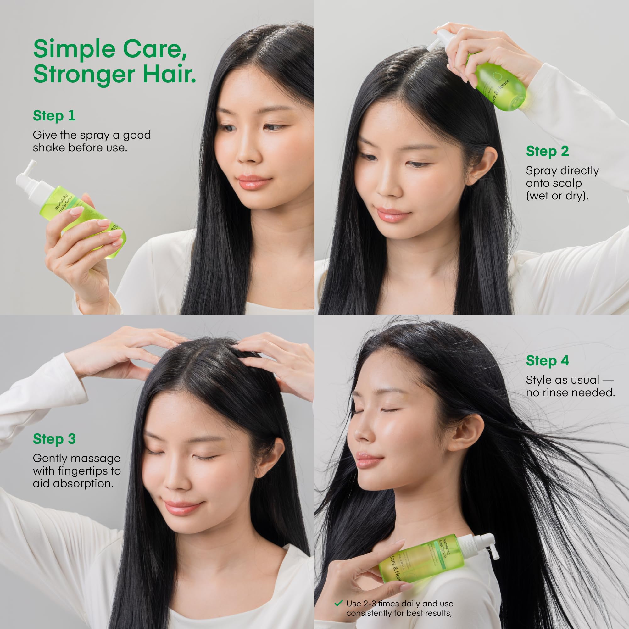TEREZ & HONOR ayuda a exfoliar caspa para un cuero cabelludo más limpio.