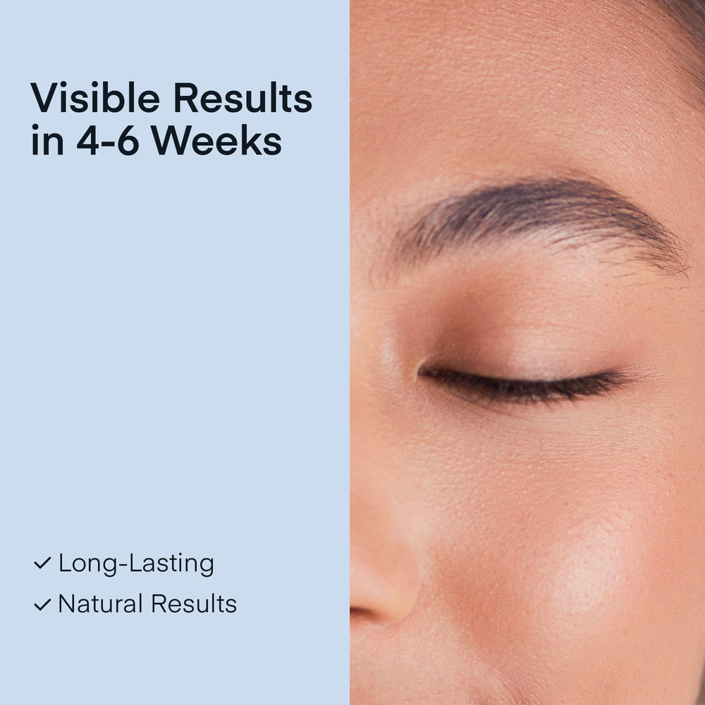 Close-up of brows during use by TEREZ & HONOR shows potential thickness.